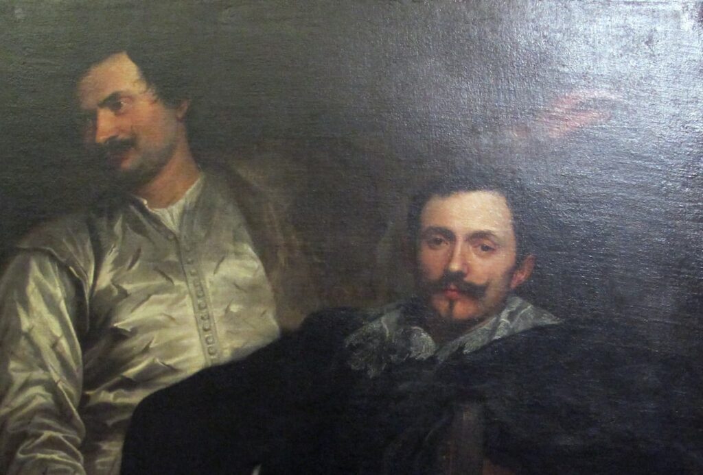 Dettaglio de I pittori Lucas e Cornelis de Wael di Anton Van Dyck
